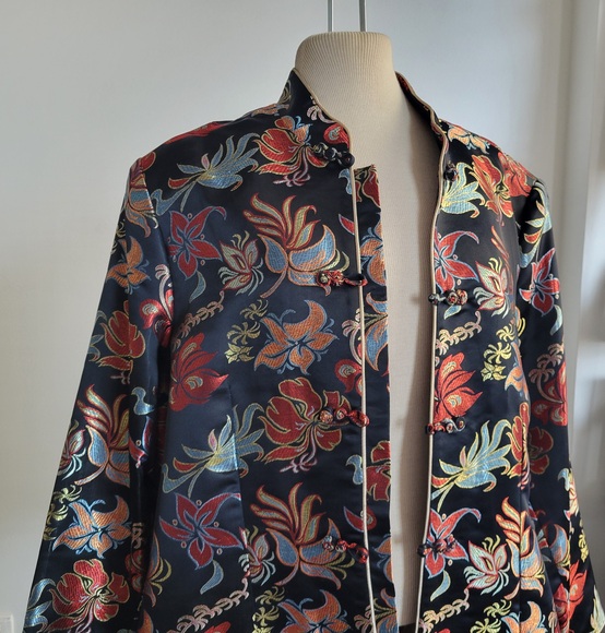 Handmade Asian Oriental Silk Blend Women’s Jacket (Size: Small to Medium) - Picture 16 of 16